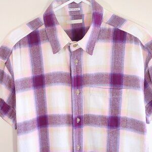 MOTHER Plaid Soft Flannel Relaxed Shirt Women's Small Western Boho Outdoorsy